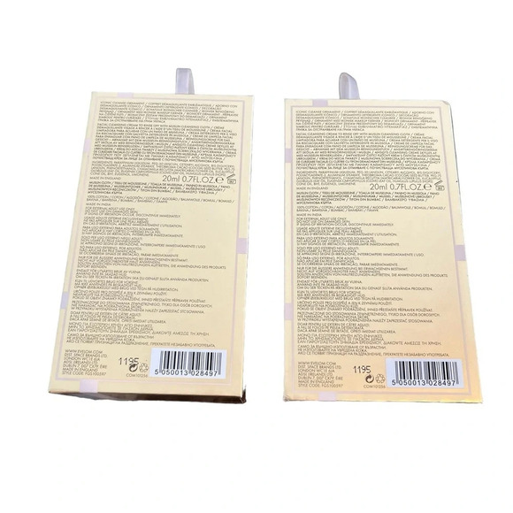 NIB Eve Lom Travel Size Jars 0.7 Ounces With Muslin Cloth TWO - Picture 2 of 3